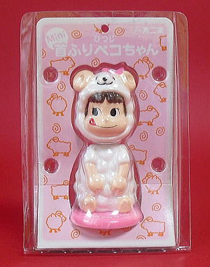 不二家「ペコちゃん」ミニ首ふりペコちゃん/ひつじ